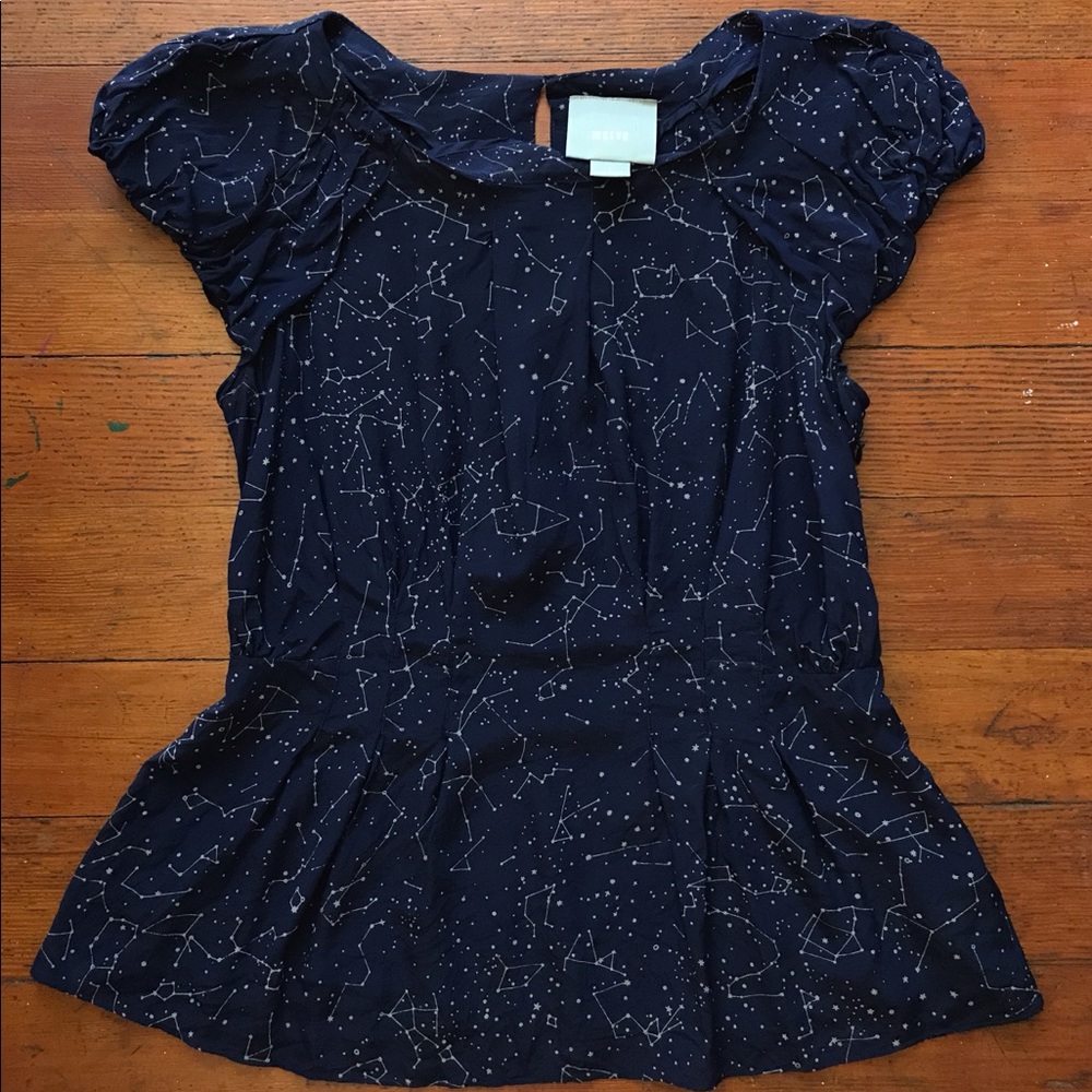 Anthropologie Maeve M Constellation Blouse